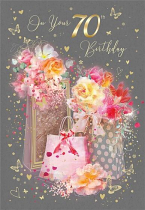 70TH BIRTHDAY GREETINGS CARD