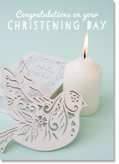 CONGRATULATIONS ON YOUR CHRISTENING DAY CARD