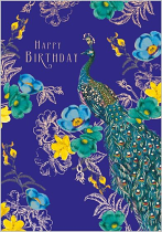 PEACOCK BIRTHDAY CARD