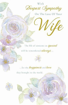 SYMPATHY LOSS OF WIFE CARD
