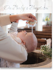 ON BABYS BAPTISM BAPTISM PETITE CARD