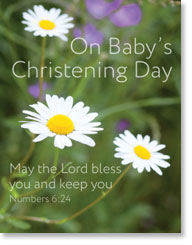 ON BABYS CHRISTENING DAY PETITE CARD