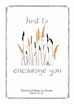 Greetings Card – Just to Encourage You