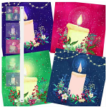 FOUR CANDLES COLLECTION CHRISTMAS CARDS