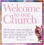 WELCOME TO OUR CHURCH GREETINGS CARD