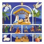 CHRISTMAS STORY ADVENT CALENDAR CARD