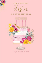 BIRTHDAY CARD SISTER CAKE 