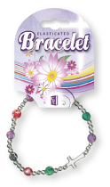 RESIN BRACELET COLOURED BEADS