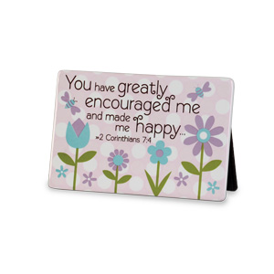 GREATLY ENCOURAGED CERAMIC PLAQUE