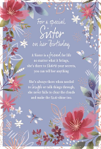 FOR A SPECIAL SISTER ON HER BIRTHDAY CARD