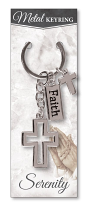 METAL CROSS KEYRING FAITH