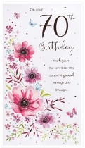 FEMALE 70TH BIRTHDAY CARD