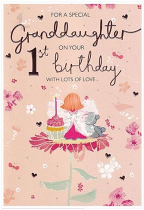 GRANDDAUGHTER 1ST BIRTHDAY CARD