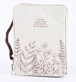 BIBLE COVER CANVAS ISIAH 40:8 WILDFLOWERS L