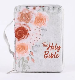 BIBLE COVER CANVAS HOLY BIBLE FLORAL