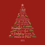 ISAIAH 9:6 TREE CHRISTMAS CARDS 10 PACK