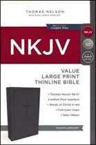NKJV LARGEPRINT THINLINE BIBLE CHARCOAL