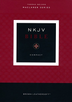 NKJV COMPACT BIBLE BROWN IMITATION