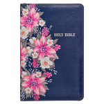 KJV DELUXE GIFT BIBLE BLUE FLORAL ZIP