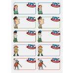 EPIC EXPLORERS NAME STICKERS PACK OF 50