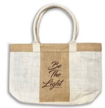 BE THE LIGHT JUTE TOTE BAG  