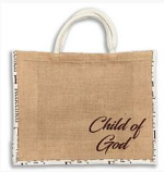 CHILD OF GOD JUTE TOTE BAG 