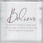 BELIEVE IN MIRACLES GLASS BLOCK