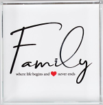 FAMILY LOVE AND LIFE GLASS BLOCK