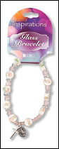 GLASS CERAMIC BRACELET PINK