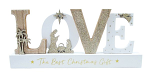 LOVE WOODEN ORNAMENT