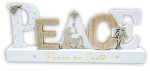 PEACE ON EARTH WOODEN ORNAMENT