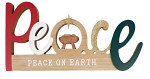 PEACE ON EARTH WOODEN ORNAMENT