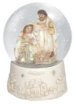 RESIN WATERBALL HOLY FAMILY