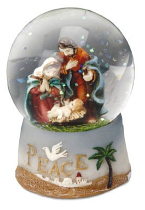 RESIN WATERBALL HOLY FAMILY