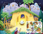 KID'S NATIVITY ADVENT CALENDAR WITH STICKERS