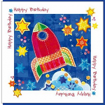 ROCKET BIRTHDAY GREETING CARD 