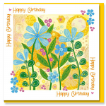 BIRTHDAY FLOWERS GREETING CARD