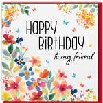 BIRTHDAY SPRING FLOWERS GREETING CARD
