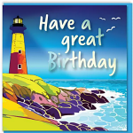 BIRTHDAY LIGHTHOUSE GREETING CARD