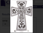 PEWTER CROSS BAPTISM