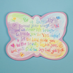 WOOD HANGING PLAQUE BE A BUTTERFLY