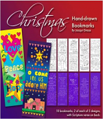 10 CHRISTMAS COLOURING BOOKMARKS