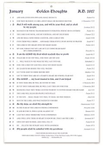 GOLDEN THOUGHTS CALENDAR 2027