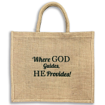 WHERE GOD GUIDES JUTE TOTE BAG