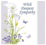 WITH DEEPEST SYMPATHY GREETINGS CARD