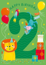 AGE 2 BOYS GREETINGS CARD 