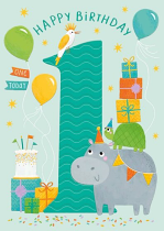 AGE 1 BOYS GREETINGS CARD 