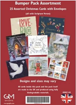 BUMPER PACK OF 25 TRADITIONAL CHRISTMAS CARDS 