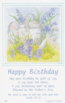 BIRTHDAY POSTCARD PACKET WATERING CAN PACK OF 12