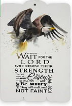 THOSE WHO WAIT ON THE LORD - ISAIAH 40:31 WALL PLAQUE 